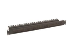 Ekivalan Passe-câble 1U 19" à balais noir avec plateau prof 100 mm